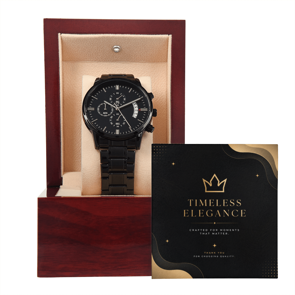 Black Chronograph Watch