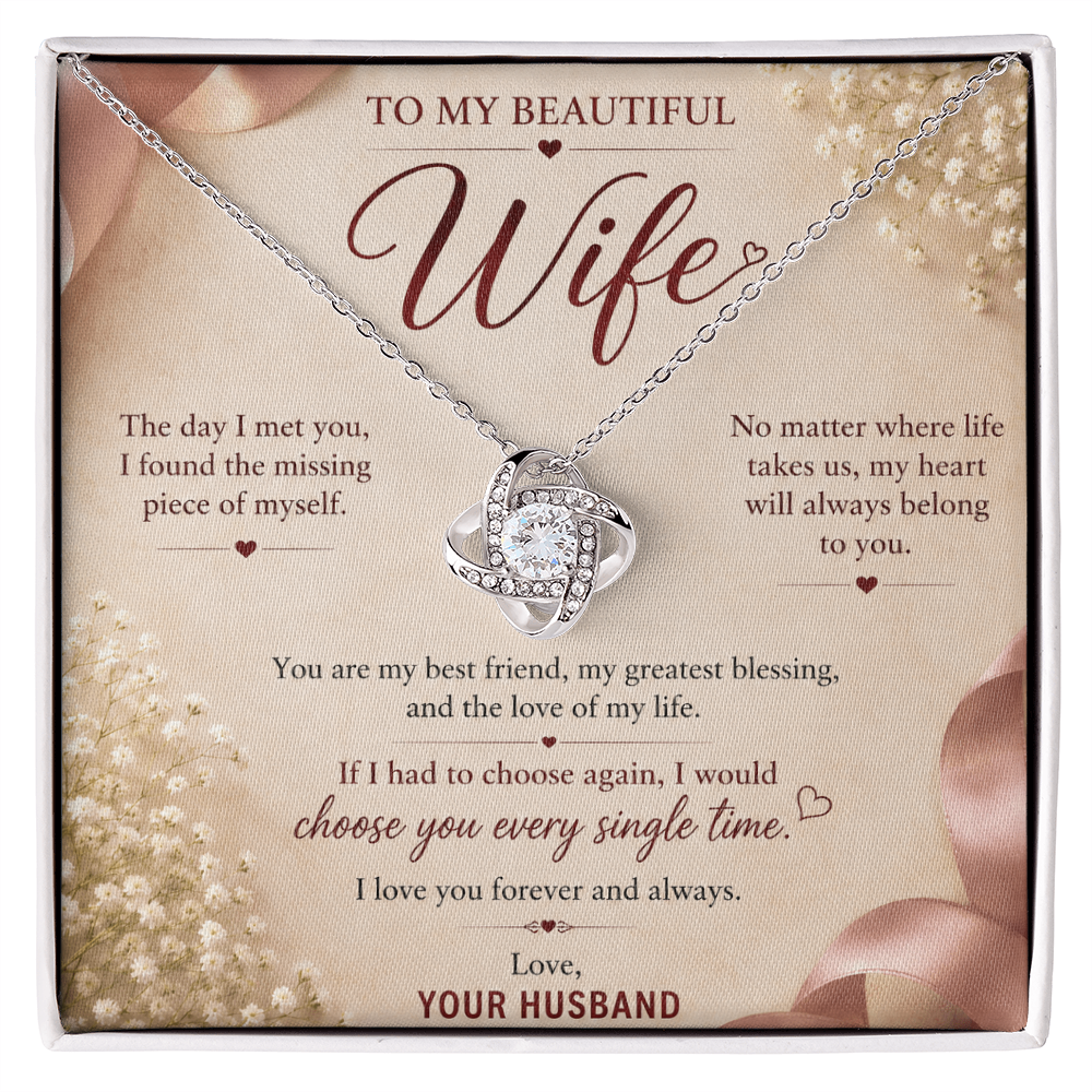 Love Knot Necklace - Gift for Wife