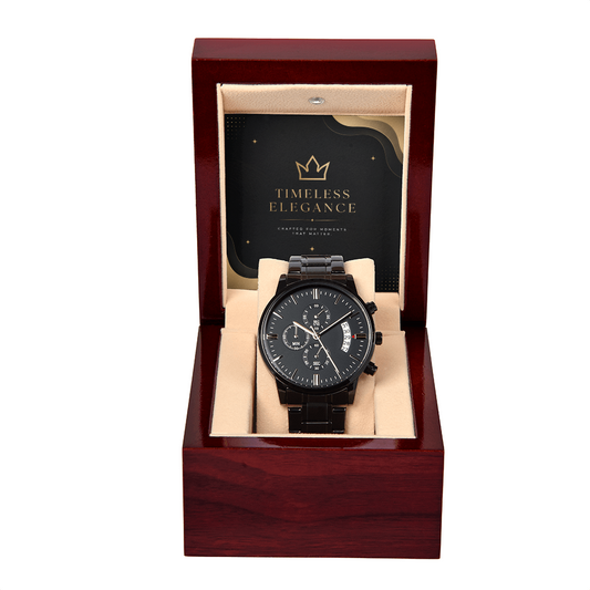 Black Chronograph Watch