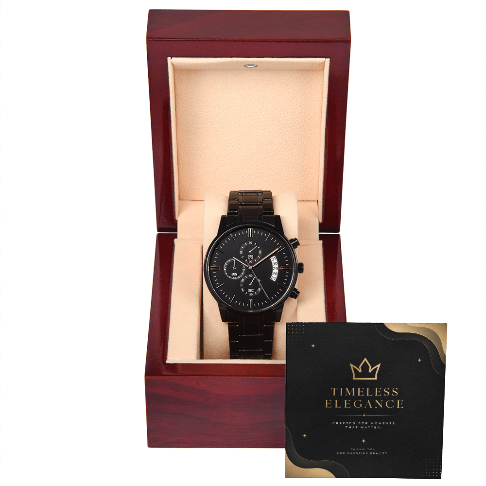 Black Chronograph Watch